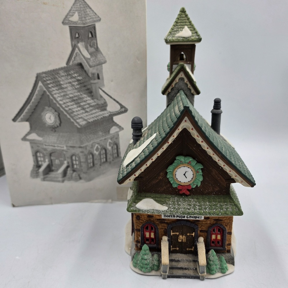Dept 56 NORTH POLE CHAPEL Village House 56260 Vtg Heritage North Pole Series
